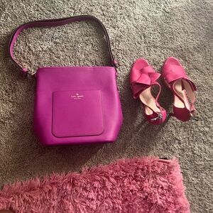 Kate Spade Baja rose purse and heels